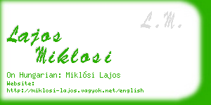 lajos miklosi business card